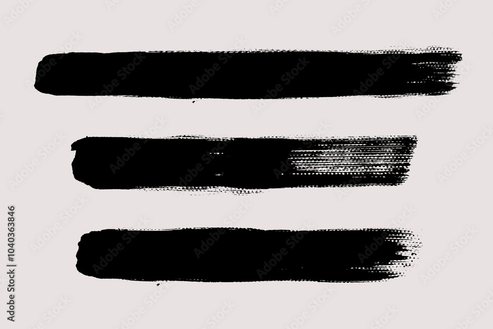 Brush strokes vector. Painted line and rectangle banner collection. Long and wide grunge background. Grain texture design elements Brush strokes vector. Painted line and rectangle banner collection. Long and wide grunge background. Grain texture design elements