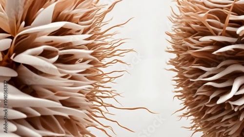 Animation of hair follicles growing rapidly