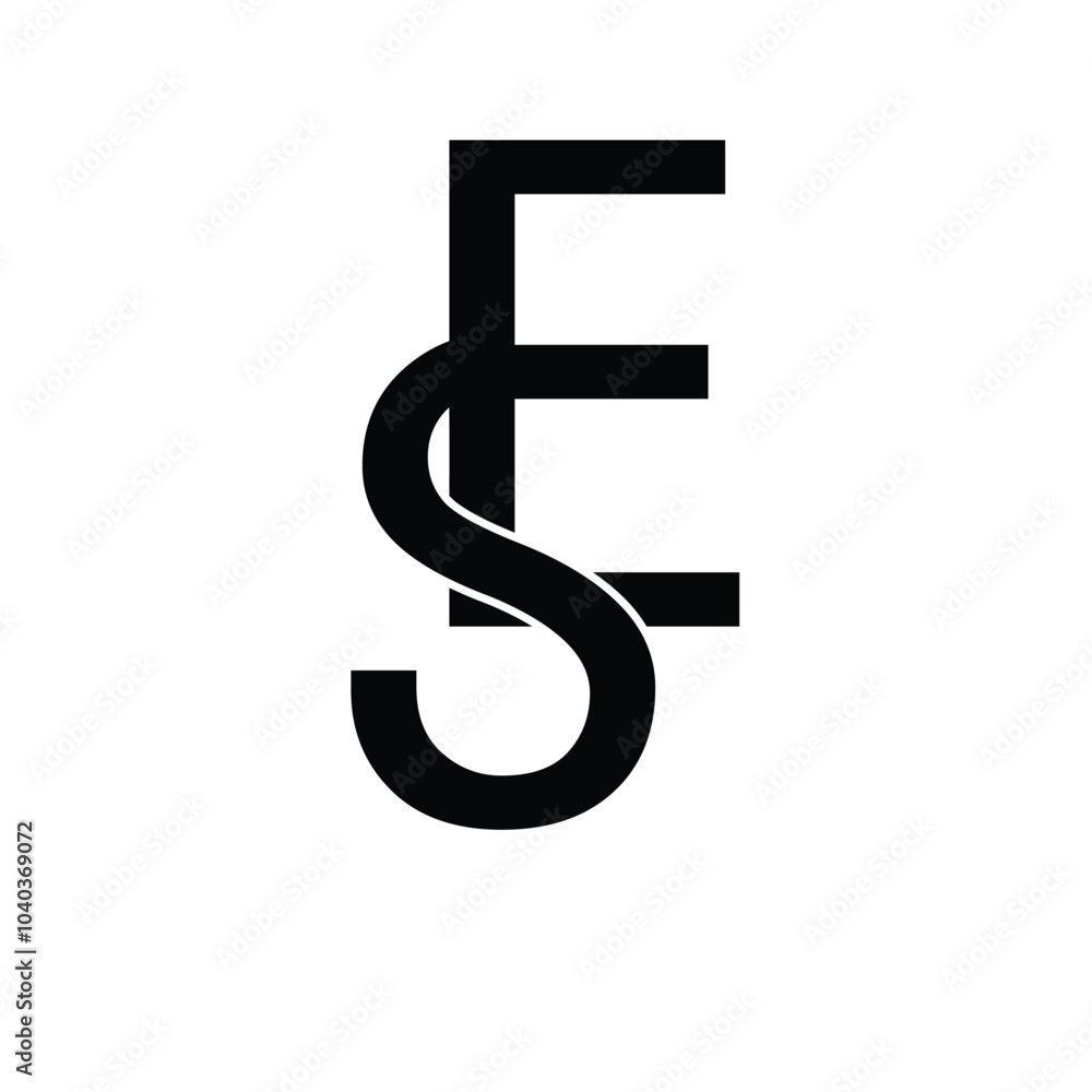 Initial Letter ES Logo Design Outstanding Creative Modern Symbol Sign Initial Letter ES Logo Design Outstanding Creative Modern Symbol Sign
