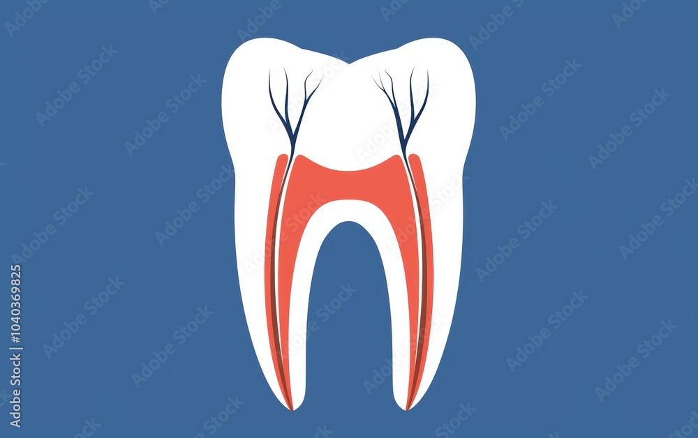 Illustration of a dental x-ray showing teeth alignment and dental health, highlighting professional care