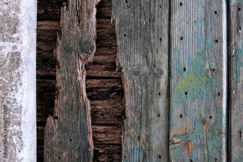 Old wooden door details