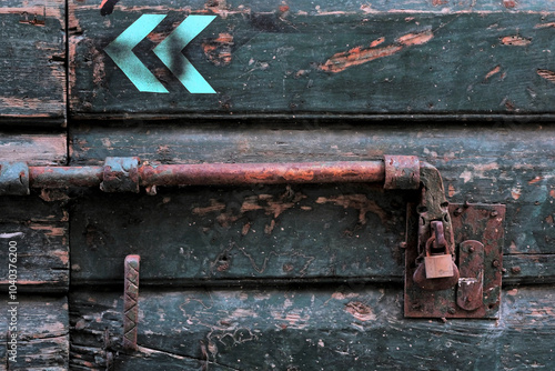 Old wooden door details