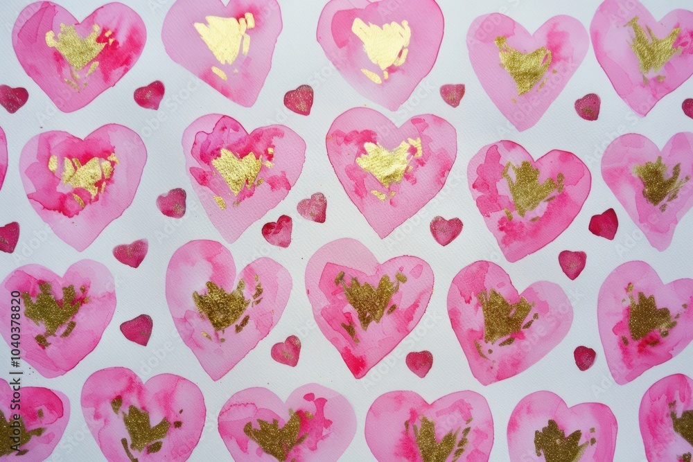 Pink heart pattern dessert symbol cream. Pink heart pattern dessert symbol cream.