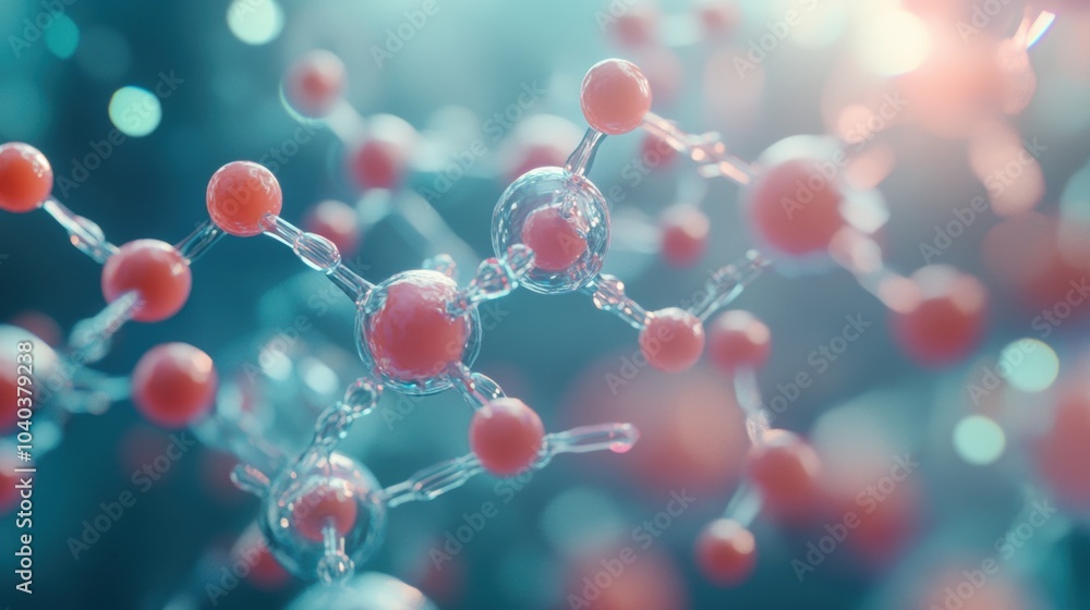 A detailed close-up of a molecular structure, showing interconnected atoms and bonds, rendered in a futuristic 3D scientific visualization.
A detailed close-up of a molecular structure, showing interconnected atoms and bonds, rendered in a futuristic 3D scientific visualization.