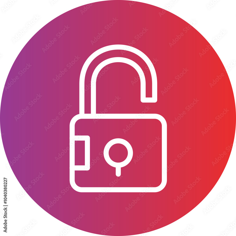 Unlock vector icon style Unlock vector icon style