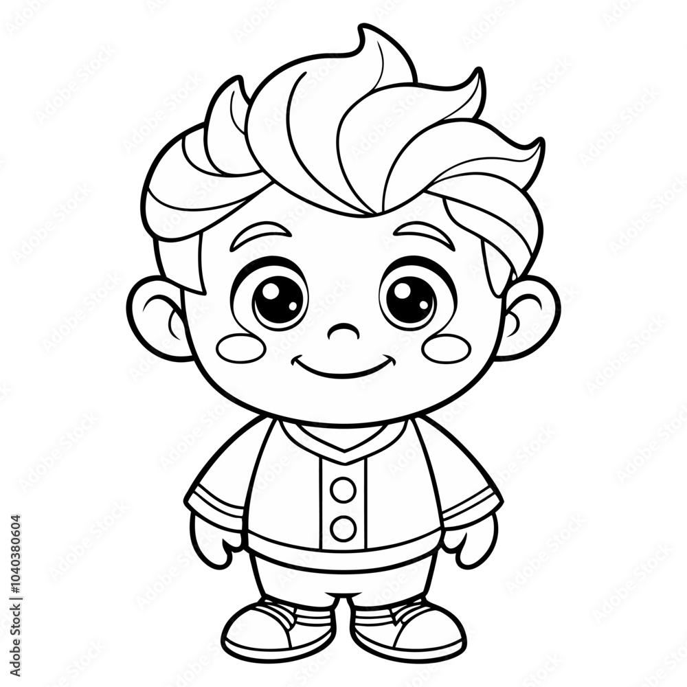 Fototapeta premium Hand drawn Vector illustration coloring book for kids