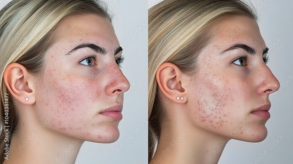 Transformation of Woman's Face Before and After Treatment Transformation of Woman's Face Before and After Treatment
