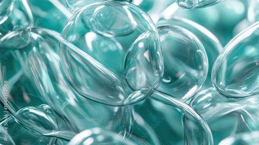 Artistic portrayal of defocused ethereal bubbles in a swirling turquoise environment, evoking a sense of peace and tranquility through abstract expressionism. Artistic portrayal of defocused ethereal bubbles in a swirling turquoise environment, evoking a sense of peace and tranquility through abstract expressionism.
