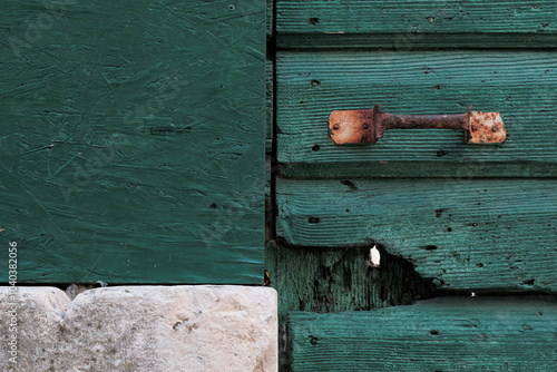 Old wooden door details