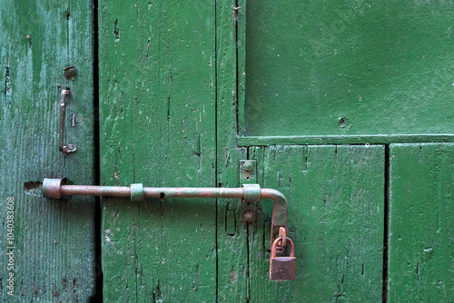 Old wooden door details