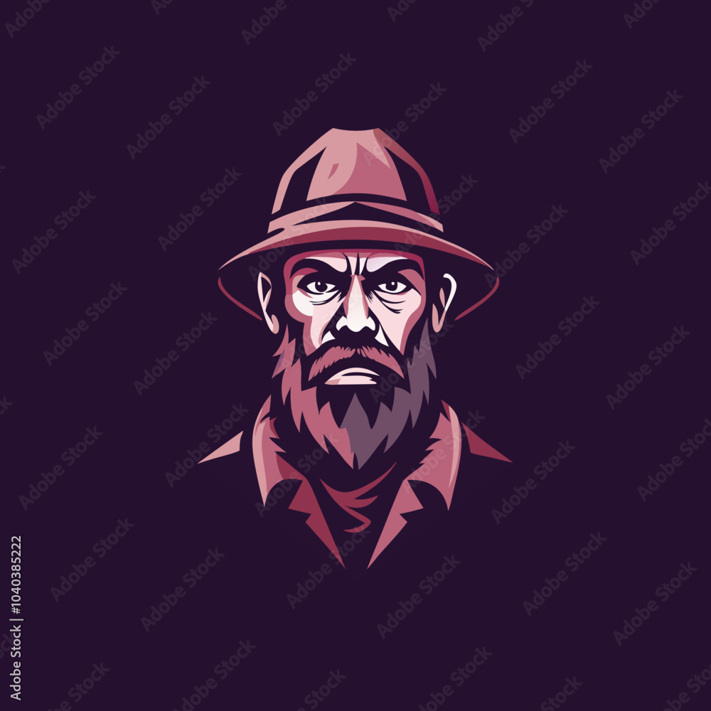 A flat style icon of professional character A flat style icon of professional character
