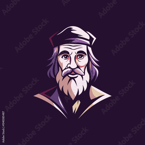 Scholar icon in flat style
