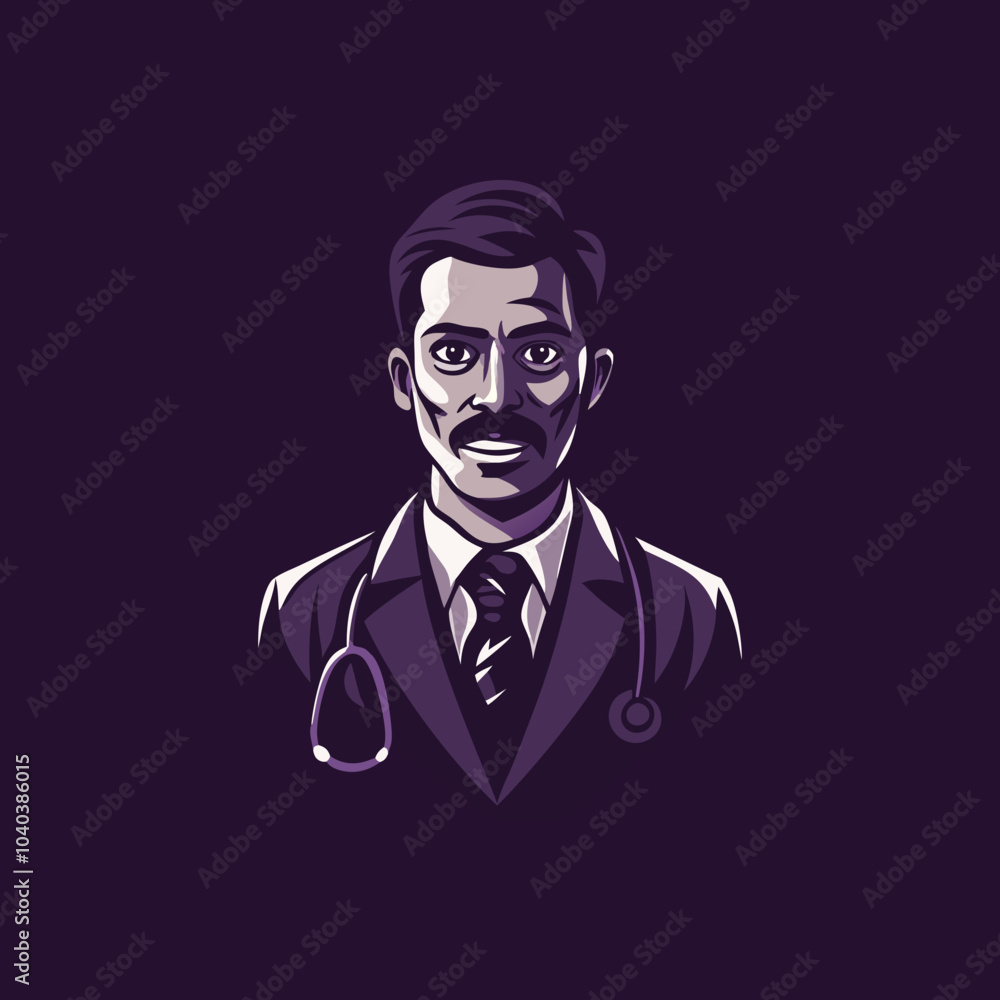 Physician icon in flat style Physician icon in flat style