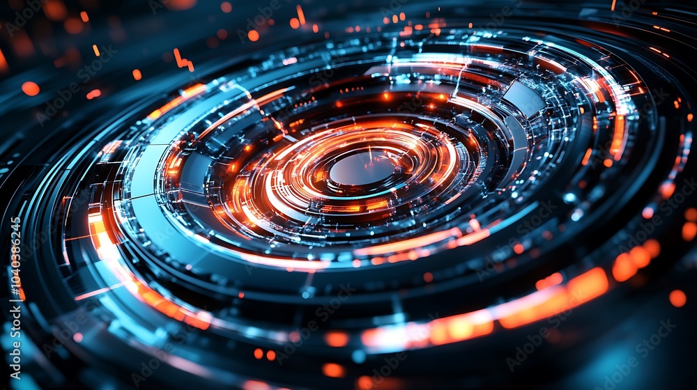 Modern abstract illustration with futuristic design elements rendered in 3D Modern abstract illustration with futuristic design elements rendered in 3D