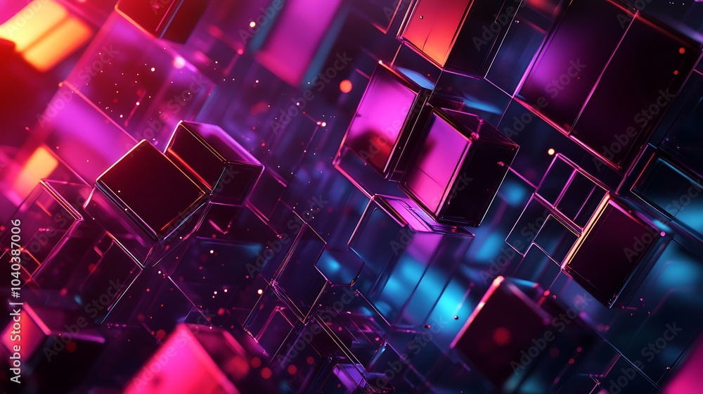 Modern futuristic background design with abstract 3D shapes rendered in a clean style Modern futuristic background design with abstract 3D shapes rendered in a clean style