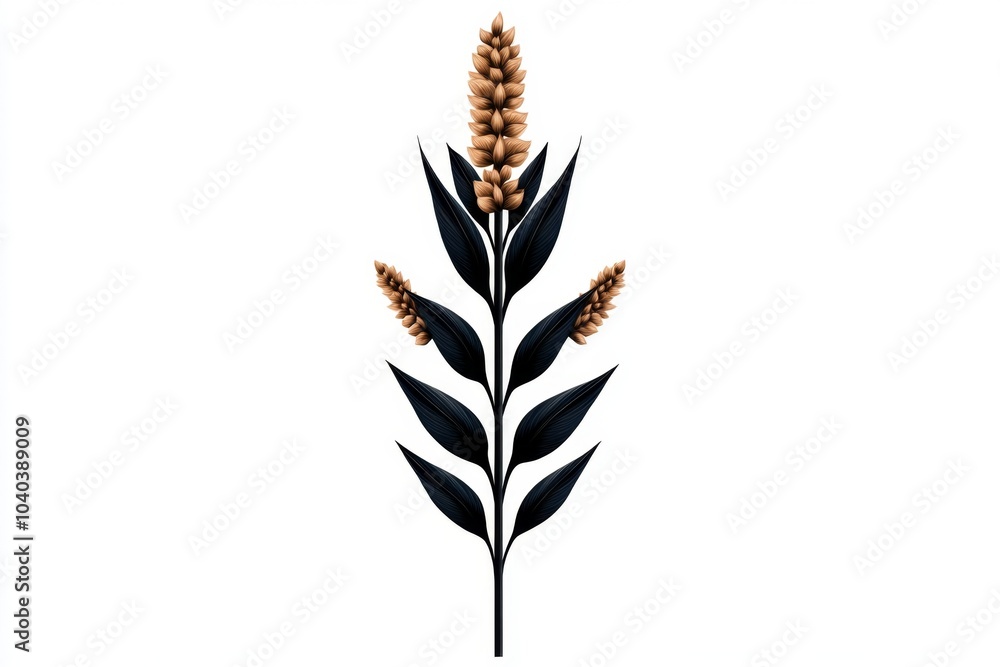 Minimalist corn stalk, drawn with clean lines and muted colors, symbolizing the simplicity of the autumn harvest Minimalist corn stalk, drawn with clean lines and muted colors, symbolizing the simplicity of the autumn harvest