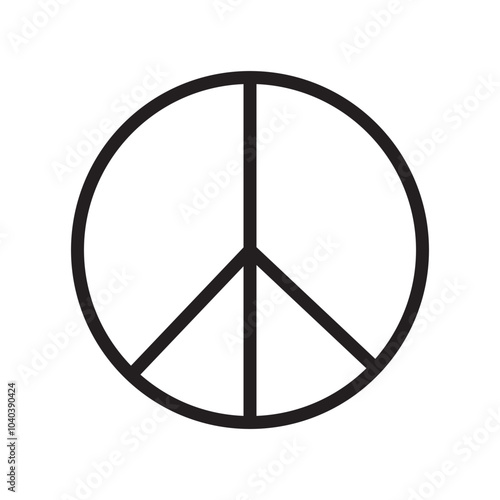 Peace Symbol, Peace sign, anti war icon, international symbol of peace