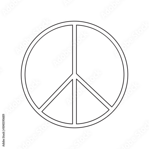 peace symbol on white
