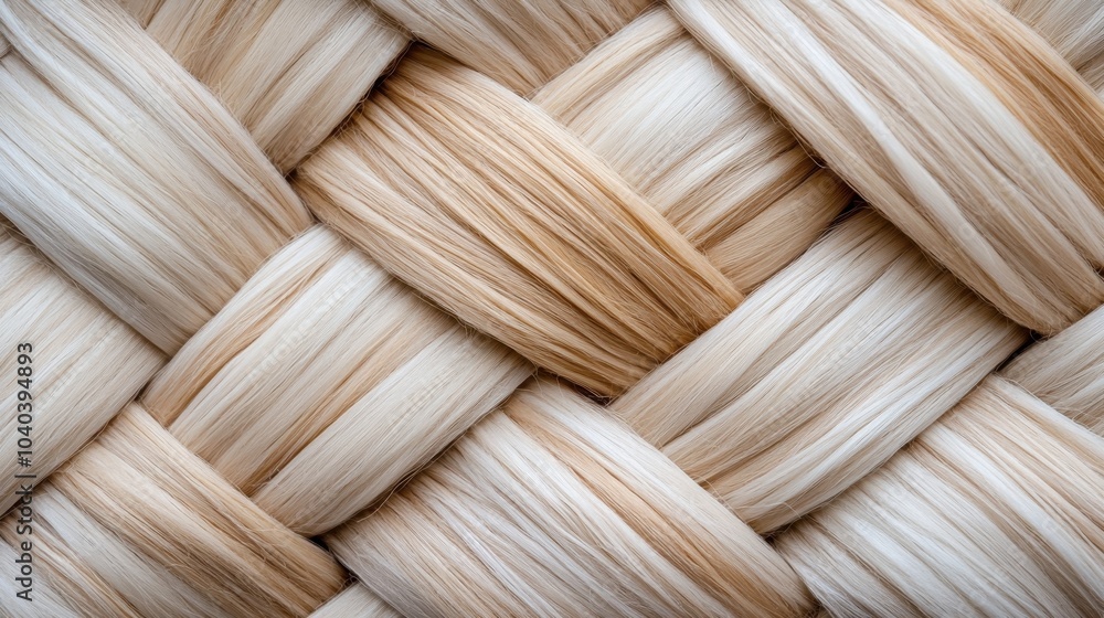 This image showcases a close-up of a meticulously crafted woven blonde braid, highlighting the intricate details of each strand amid warm, gentle tones and seamless texture. This image showcases a close-up of a meticulously crafted woven blonde braid, highlighting the intricate details of each strand amid warm, gentle tones and seamless texture.