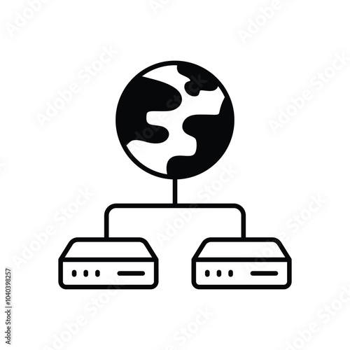 Global Hosting vector icon