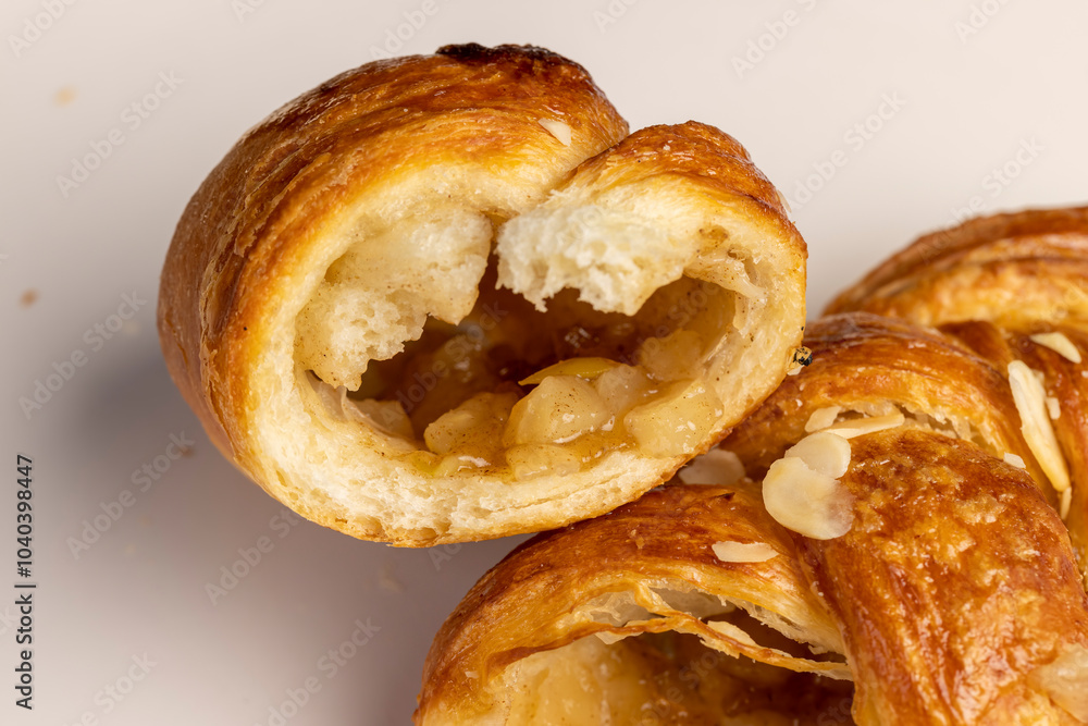 freshly baked wheat bun with filling and with cinnamon freshly baked wheat bun with filling and with cinnamon