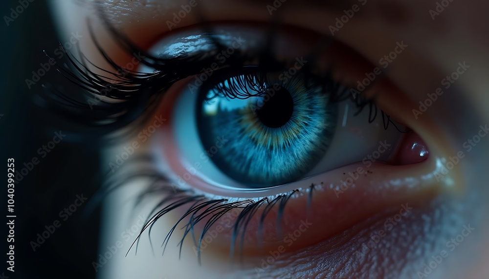 Fototapeta premium The Alluring Gaze: A Mesmerizing Eye in Focus