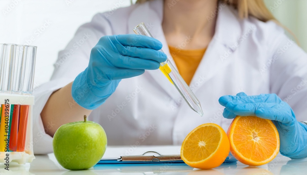Female Nutritionist Or Dietitian In Laboratory Female Nutritionist Or Dietitian In Laboratory