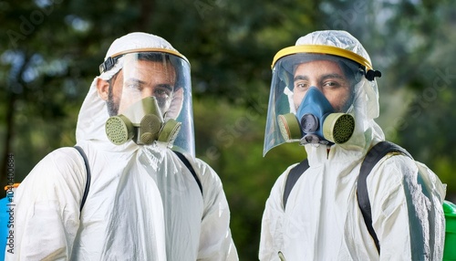 Portrait Of Two Pest Control Workers photo