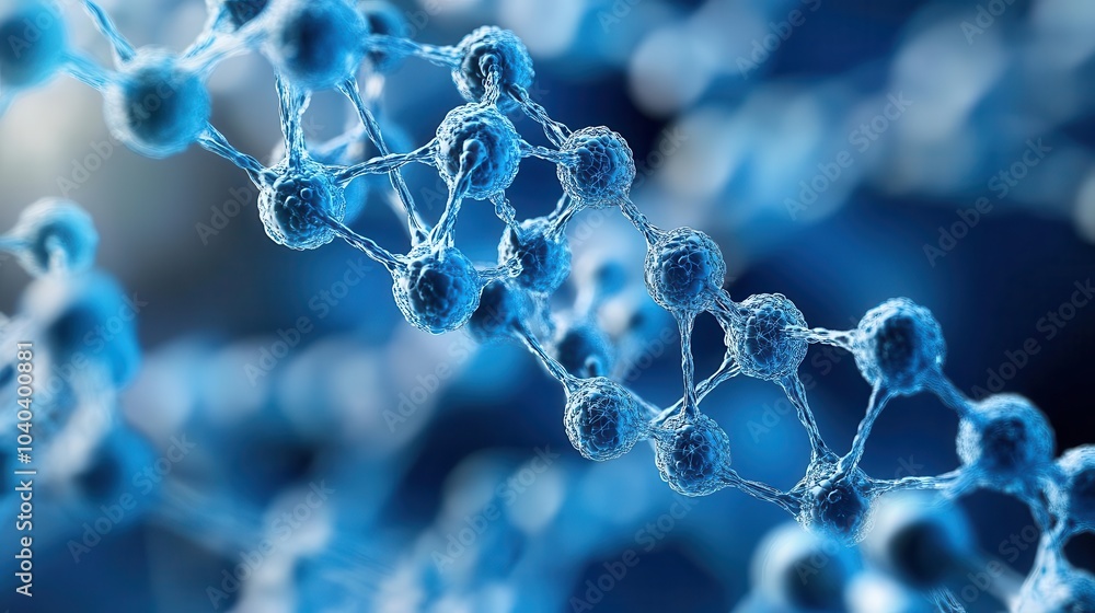 Close-up of molecular bonds forming within a DNA structure, highlighting the complexity of biological communication Close-up of molecular bonds forming within a DNA structure, highlighting the complexity of biological communication