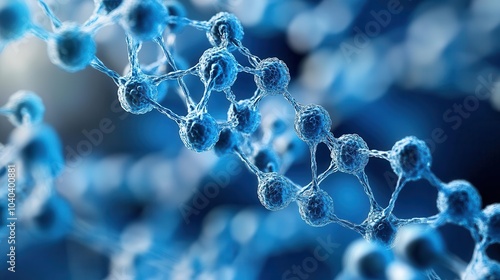 Close-up of molecular bonds forming within a DNA structure, highlighting the complexity of biological communication photo