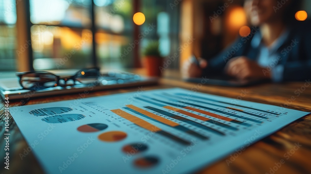 Business Report Analysis in Modern Office Setting with Focus on Chart Business Report Analysis in Modern Office Setting with Focus on Chart