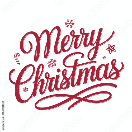 Wallpaper Mural Typography Merry Christmas simple template background Vector illustration. Torontodigital.ca