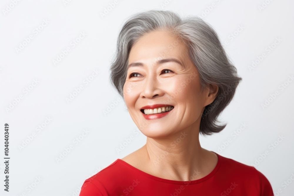 Asian woman Old portrait laughing. Asian woman Old portrait laughing.