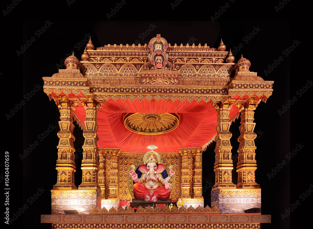 Φωτογραφία Lord Ganesha, is one of the best-known and most worshiped god in the Hindu templ
