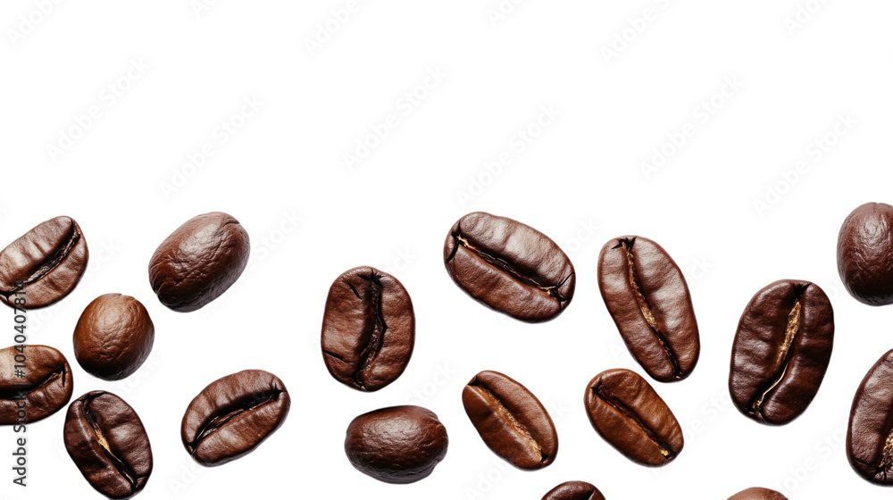 PNG Close-up of Roasted Coffee Beans on Black Background Isolated on Transparent Background PNG Close-up of Roasted Coffee Beans on Black Background Isolated on Transparent Background
