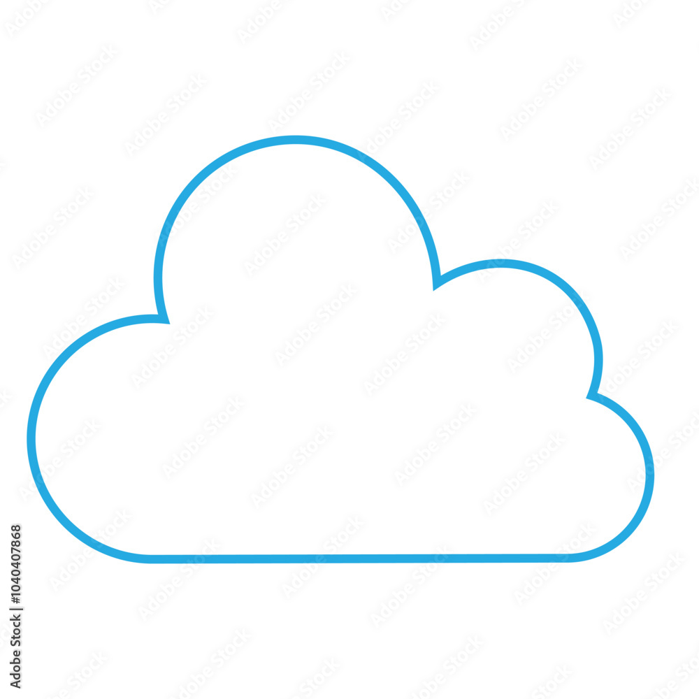 Blue coloured Cloud storage Blue coloured Cloud storage