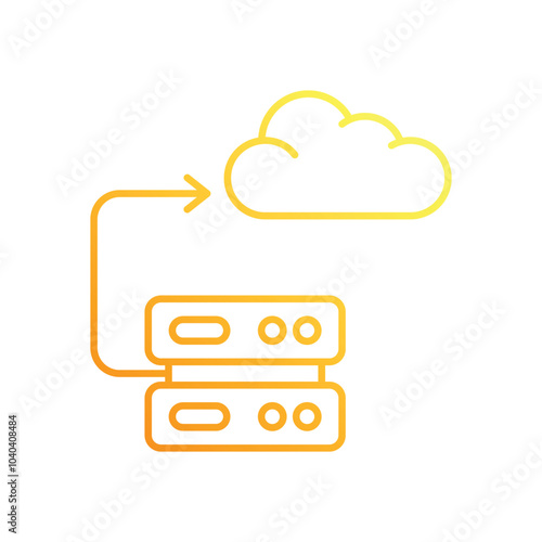 Cloud Hosting vector icon