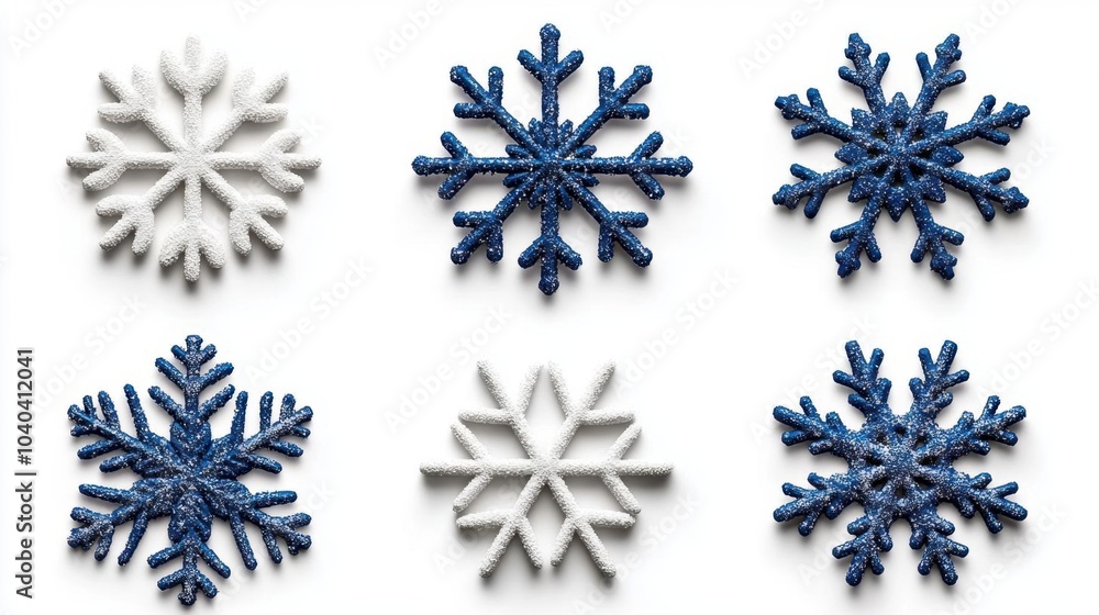A photostock images of white snowflakes falling gently, isolated on white background, High Quality A photostock images of white snowflakes falling gently, isolated on white background, High Quality