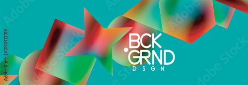 Fluid color geometric shapes abstract background. Vector Illustration For Wallpaper, Banner, Background, Card, Book Illustration, landing page