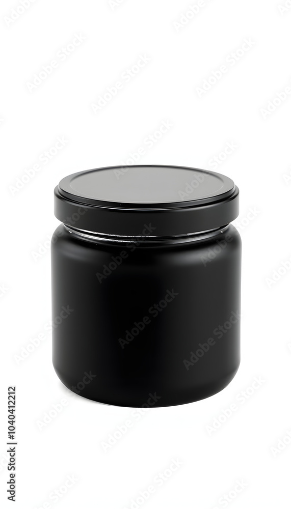 One black jar lid isolated on white isolated with white highlights, png One black jar lid isolated on white isolated with white highlights, png