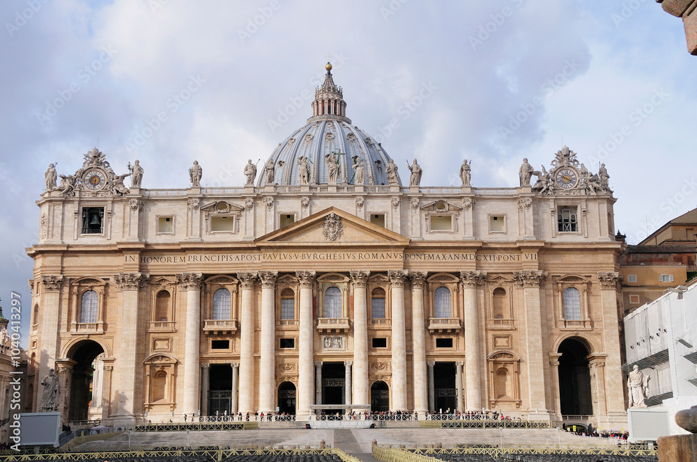 View of St. Peter's Basilica, Rome, Italy View of St. Peter's Basilica, Rome, Italy