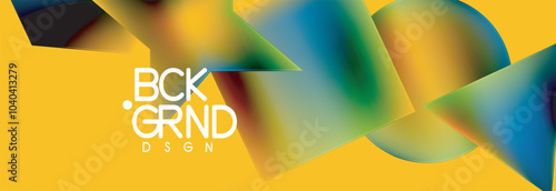 Fluid color geometric shapes abstract background. Vector Illustration For Wallpaper, Banner, Background, Card, Book Illustration, landing page