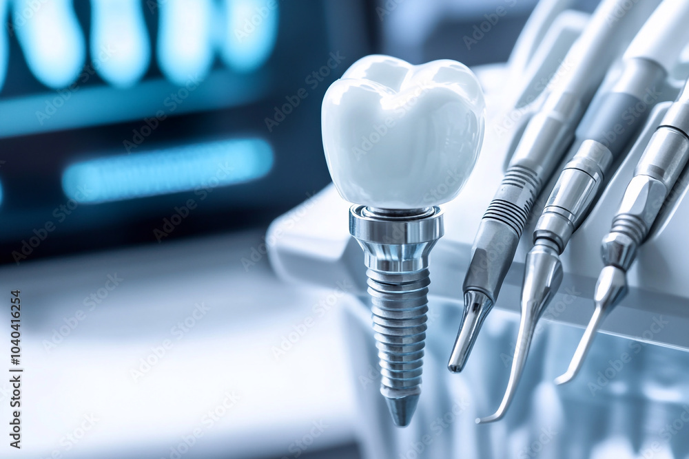 A detailed model of a lower tooth implant, featuring a boron typewriter design that highlights the advanced materials used in modern dentistry. This visual represents the intricate work of dentists A detailed model of a lower tooth implant, featuring a boron typewriter design that highlights the advanced materials used in modern dentistry. This visual represents the intricate work of dentists