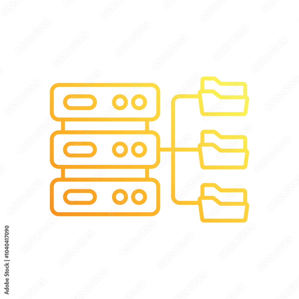 Distributed Storage vector icon Distributed Storage vector icon