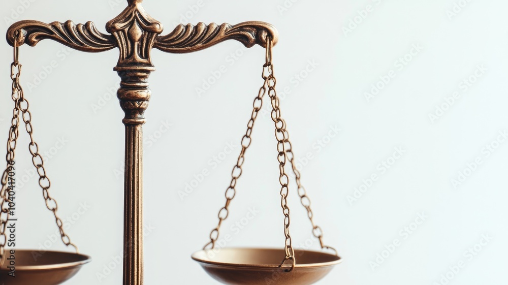 Balanced scale of justice symbolizing fairness and equality Balanced scale of justice symbolizing fairness and equality