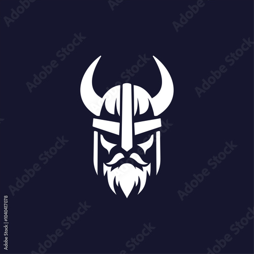 Ancient Viking Armor Helmet Warrior Silhouette icon vector illustration