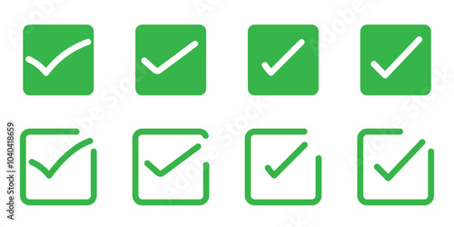 Free Download green check mark icon vector illustration  - GFXLoad