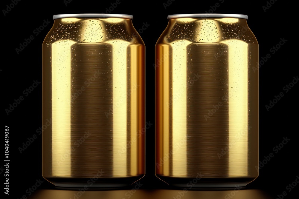 Shimmering Gold Cans Ready to Refresh A Visual Delight for Beverage Lovers Shimmering Gold Cans Ready to Refresh A Visual Delight for Beverage Lovers