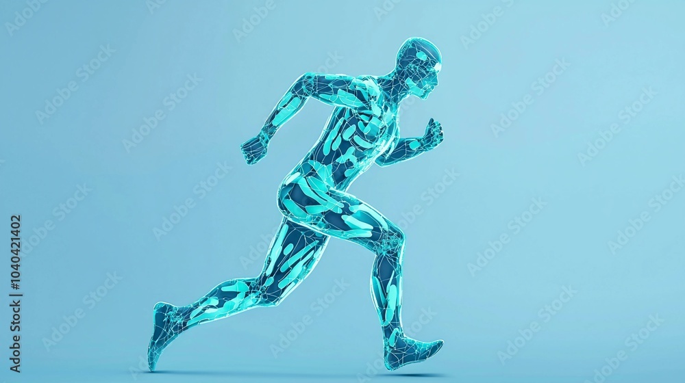 Futuristic Representation of a Dynamic Human in Motion Futuristic Representation of a Dynamic Human in Motion
