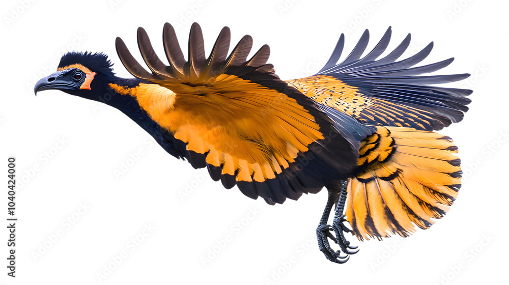 Obraz premium Northern Helmeted Curassow Bird, in Transparent PNG Background, Wallpaper, Cover and Screen for Smartphone, PC, Laptop, Transparent PNG.